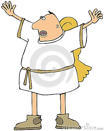 Angel with outstretched arms Stock Photo