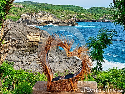 Angel's Billabong and Broken Beach are probably the most popular destination on Nusa Penida Island, Bali Indonesia Stock Photo