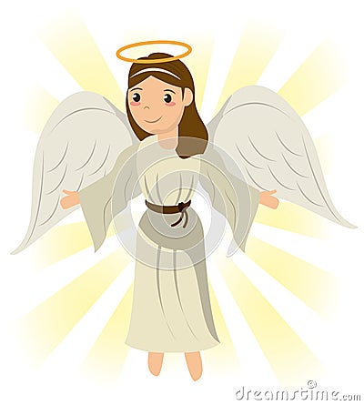 Angel sacred holy miracle symbol image Vector Illustration