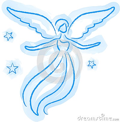 Angel Sketch Stock Photo