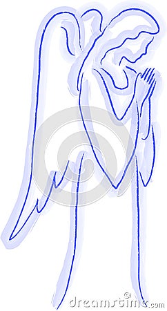 Angel Sketch Stock Photo