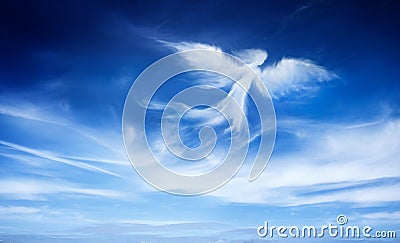 Angel in the sky Stock Photo