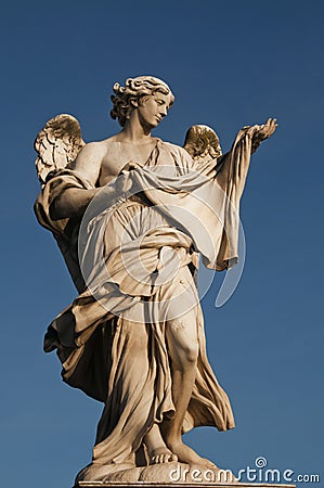 An Angel Statue, Rome, Italy Stock Photo