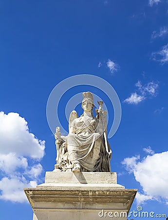 Angel statue at Triumphal Arch Stock Photo