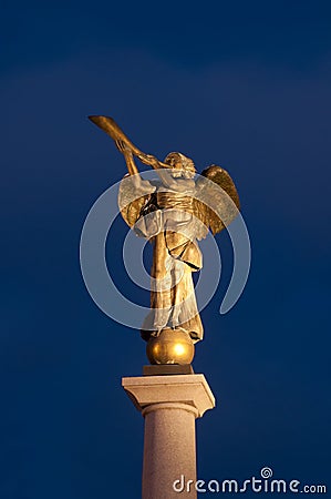 Angel statue at Uzupio, Vilnius, Lithuania Stock Photo