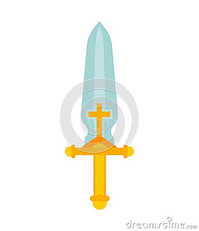 Angel sword isolated. heavenly blade. Vector illustration Vector Illustration