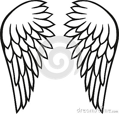 Angel wings freedom Vector Illustration