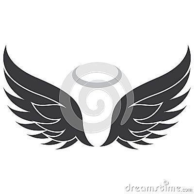 Angel wings logo Vector Illustration
