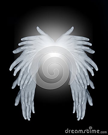 Angel wings Stock Photo