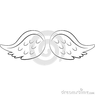 Angel wings Cartoon Illustration