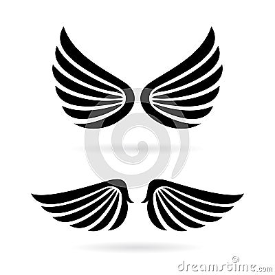 Angel wings vector icon Vector Illustration