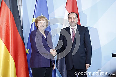 Angela Merkel, Nouri Al-Maliki Editorial Stock Photo