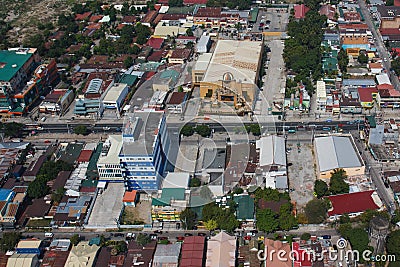 Angeles city from the air, Luzon,Philippines Editorial Stock Photo