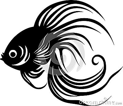 Angelfish - minimalist and flat logo - vector illustration Vector Illustration