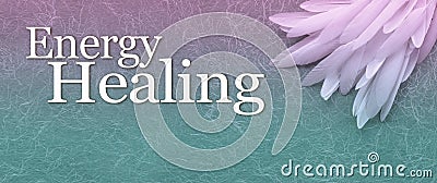 Angelic Energy Healing Banner Head Stock Photo