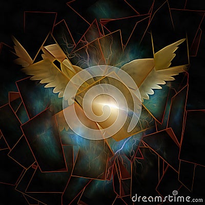 Angelic Wings Abstraction Stock Photo