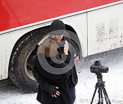 ANGELINA JOLIE AND BRAD PITT Editorial Stock Photo