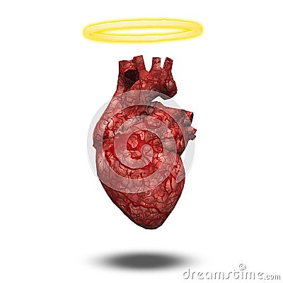 Angellic or innocent heart Stock Photo