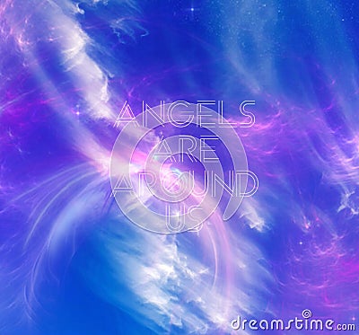 Angels are around us, blue and indigo energy and feathery clouds photographed in Bloemfontein, South Africa Stock Photo