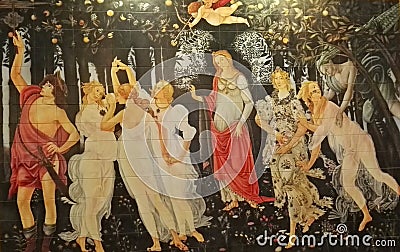 Angels and demons, Greek gods in artwork Stock Photo