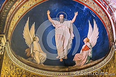 Angels Fresco Saint Paul Church Nimes Gard France Stock Photo
