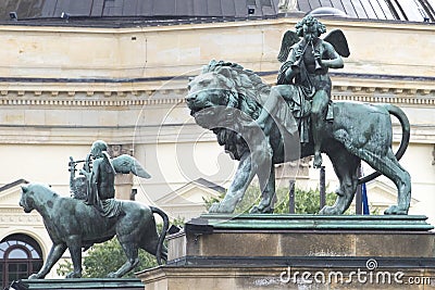 Angels on Gendarmenmarkt, Berlin Stock Photo