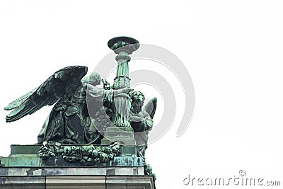 Angels on roof of Isaac Cathedral, St. Petersburg Stock Photo