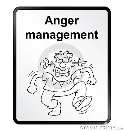 Anger Management Information Sign Vector Illustration