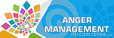 Anger Management Colorful Circular Rounded Squares Blue Stock Photo