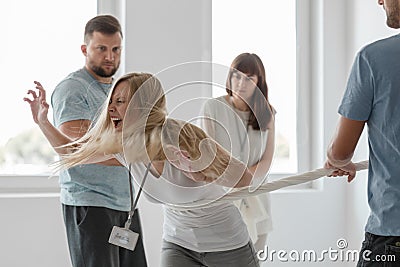 Anger managment workshops Stock Photo