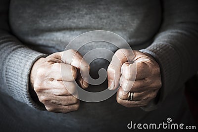 Anger of a woman Stock Photo