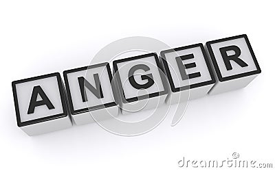 Anger word blocks Stock Photo