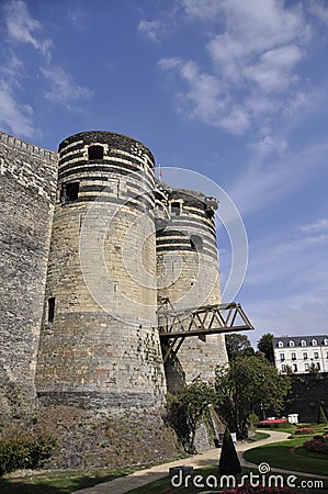 Angers Castle Stock Photo