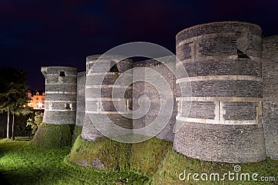 Angers Castle, Angers city, France Stock Photo