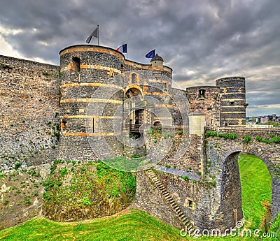 Angers Castle in the Loire Valley, France Stock Photo