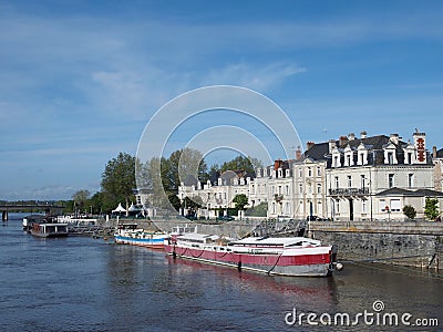 Angers, quai des Carmes, France, Europe Stock Photo