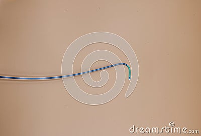 Angioplasty guiding catheter used to treat blockage in the arteries of heart . Stock Photo