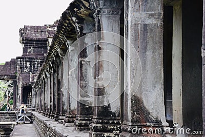 Angkor architecture Khmer Ruins History Stock Photo