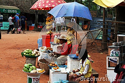 Angkor fruit stall Editorial Stock Photo