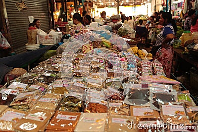 Night market in the street of Siem reap Editorial Stock Photo