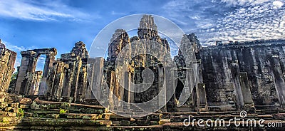 Angkor Thom - Bayon Temple Stock Photo