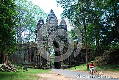 Angkor Thom. Siem Reap Province, Cambodia Editorial Stock Photo