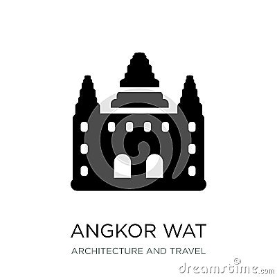 angkor wat icon in trendy design style. angkor wat icon isolated on white background. angkor wat vector icon simple and modern Vector Illustration