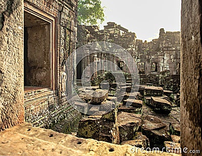 Ruins at Angkor Wat Cambodia Editorial Stock Photo