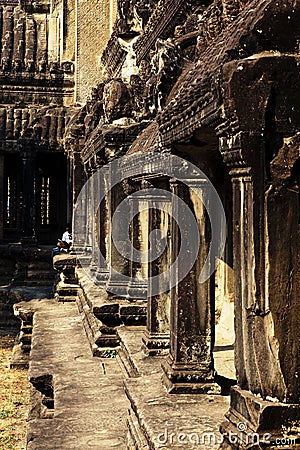 Angkor Wat of Kampuchea Editorial Stock Photo