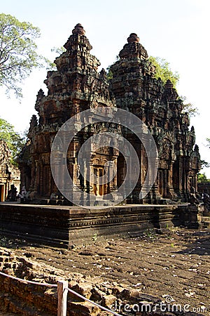 Angkor Wat Shrines Stock Photo