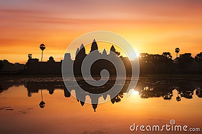 Angkor Wat at sunrise, Cambodia Stock Photo