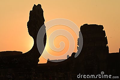 Angkor wat sunset Editorial Stock Photo