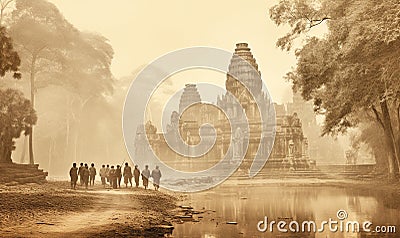 Angkor Wat temple Stock Photo