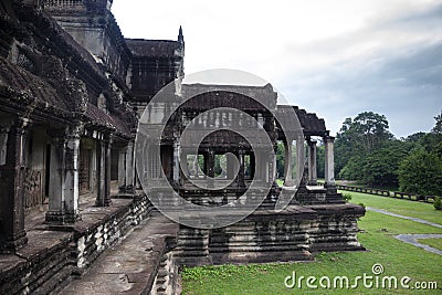 Angkor Wat temple side view Stock Photo